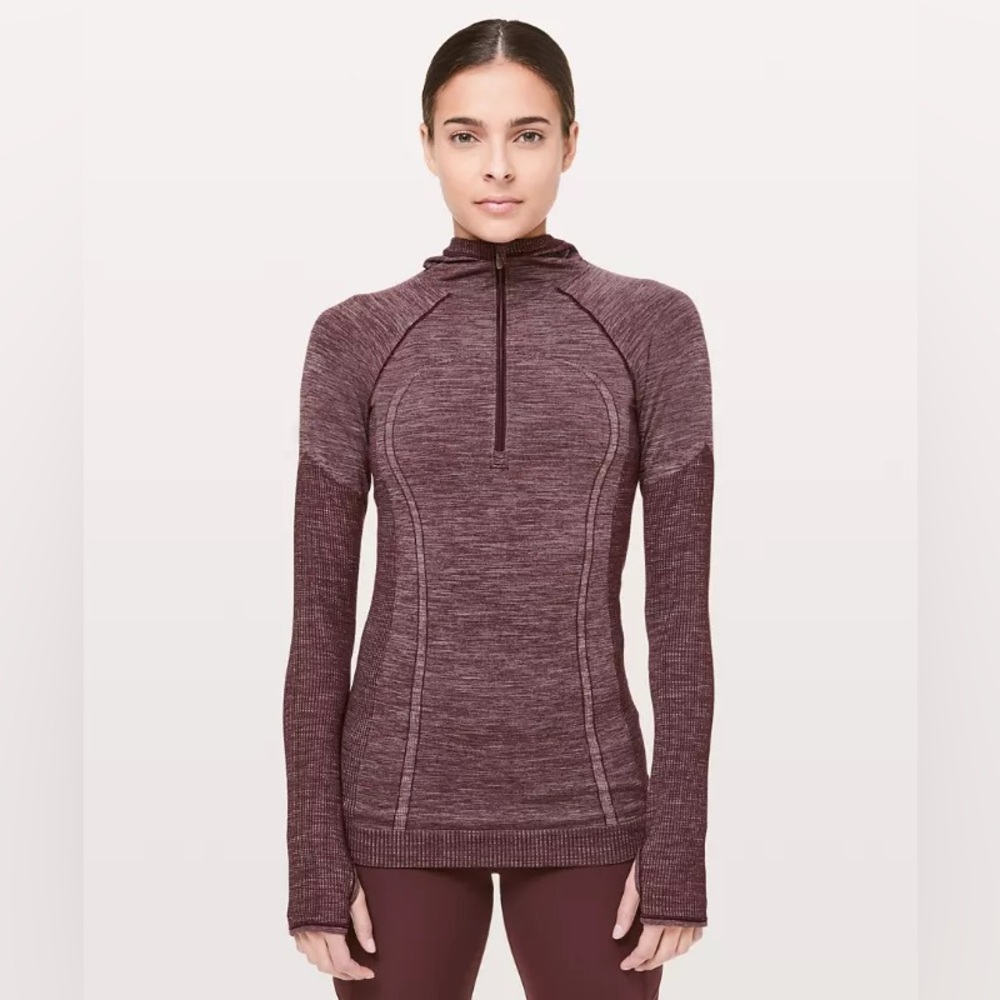 Lululemon Swiftly Wool Hooded Half Zip